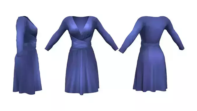 Royal Blue Wrap Dress