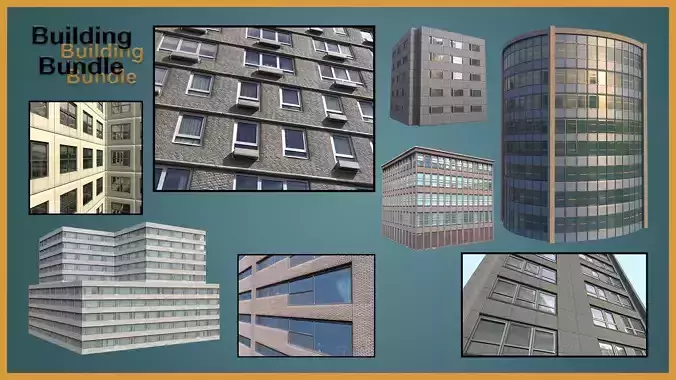 3D Building Bundle 3D model