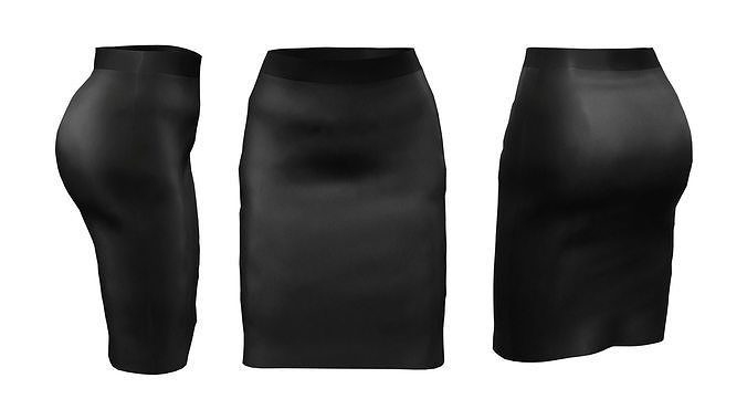 Pencil Skirt V5 Low-poly 3D model