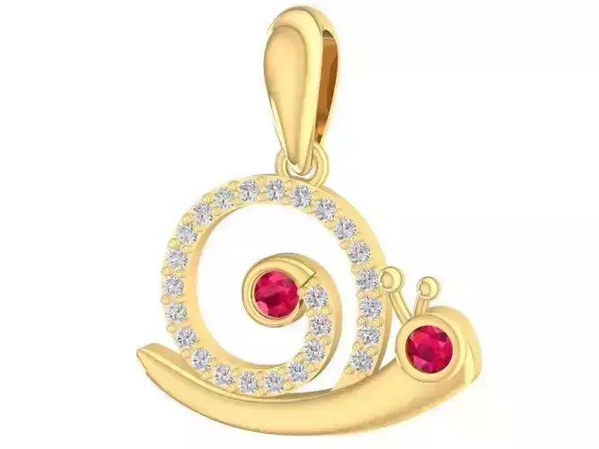 snail pendant 2967