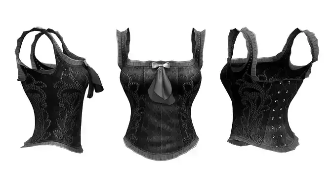 Black Corset Top with Lace