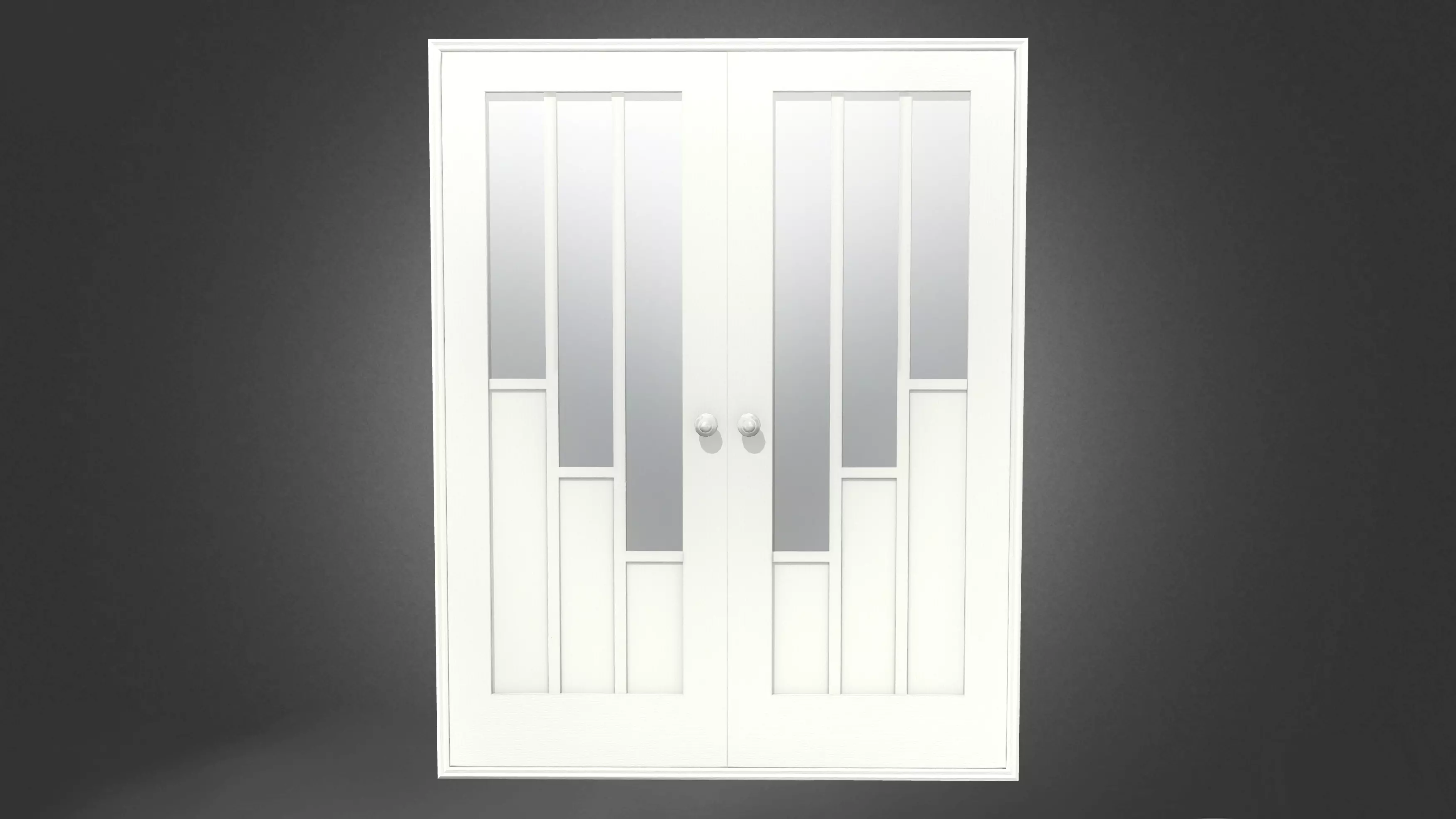 Double Door v3 Low-poly 3D model