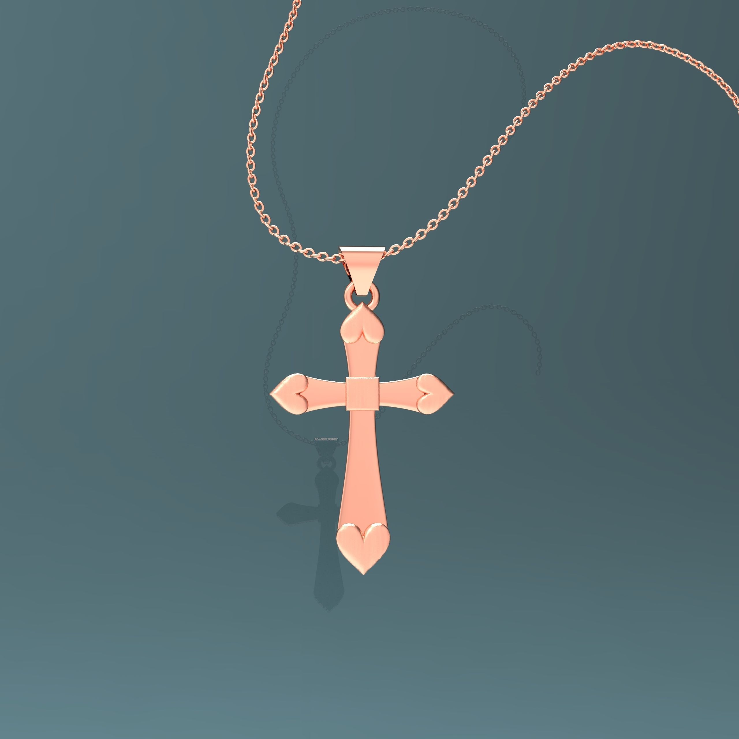 JESUS CROSS PENDANTS 5 in 1 3D print model_7