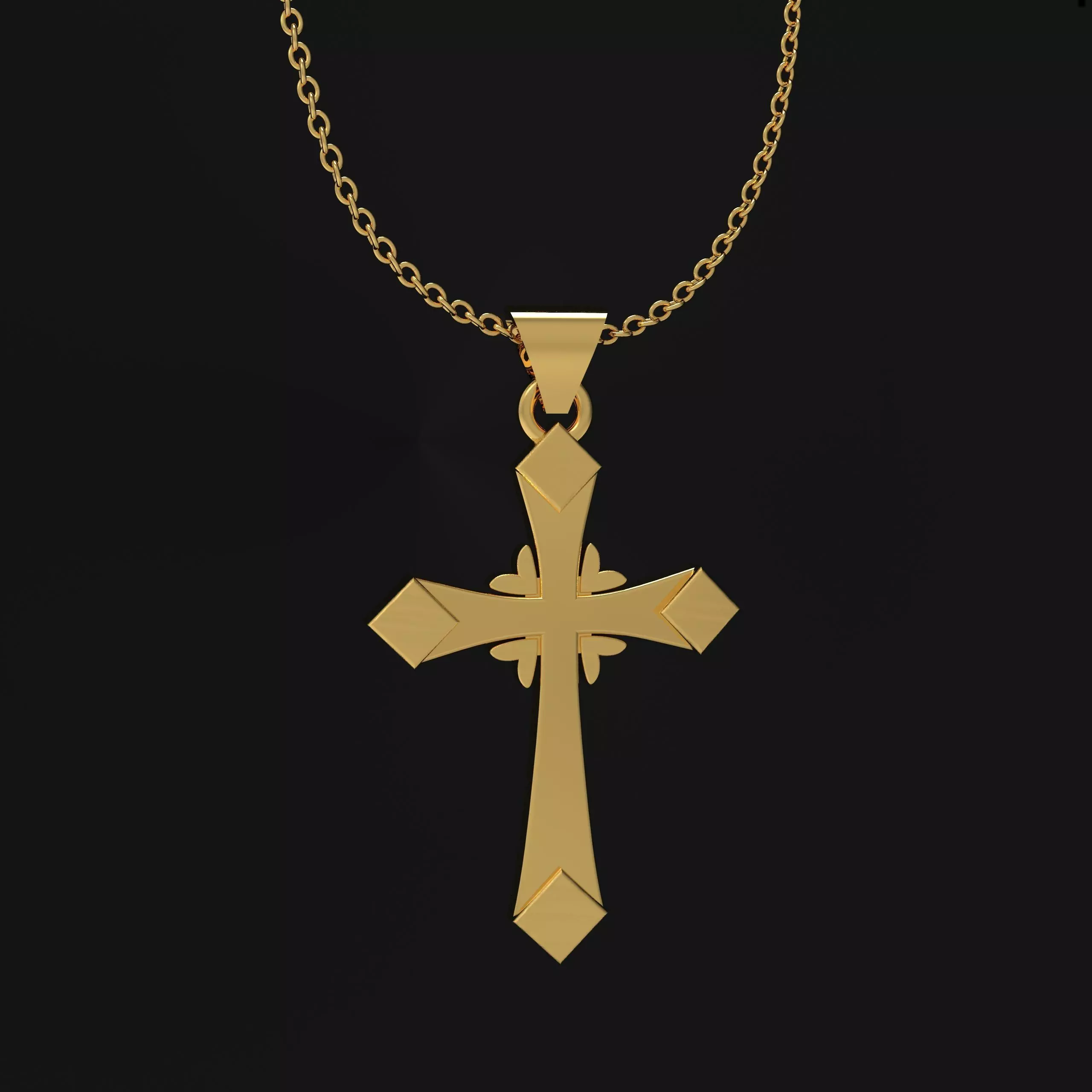 JESUS CROSS PENDANTS 5 in 1 3D print model_0