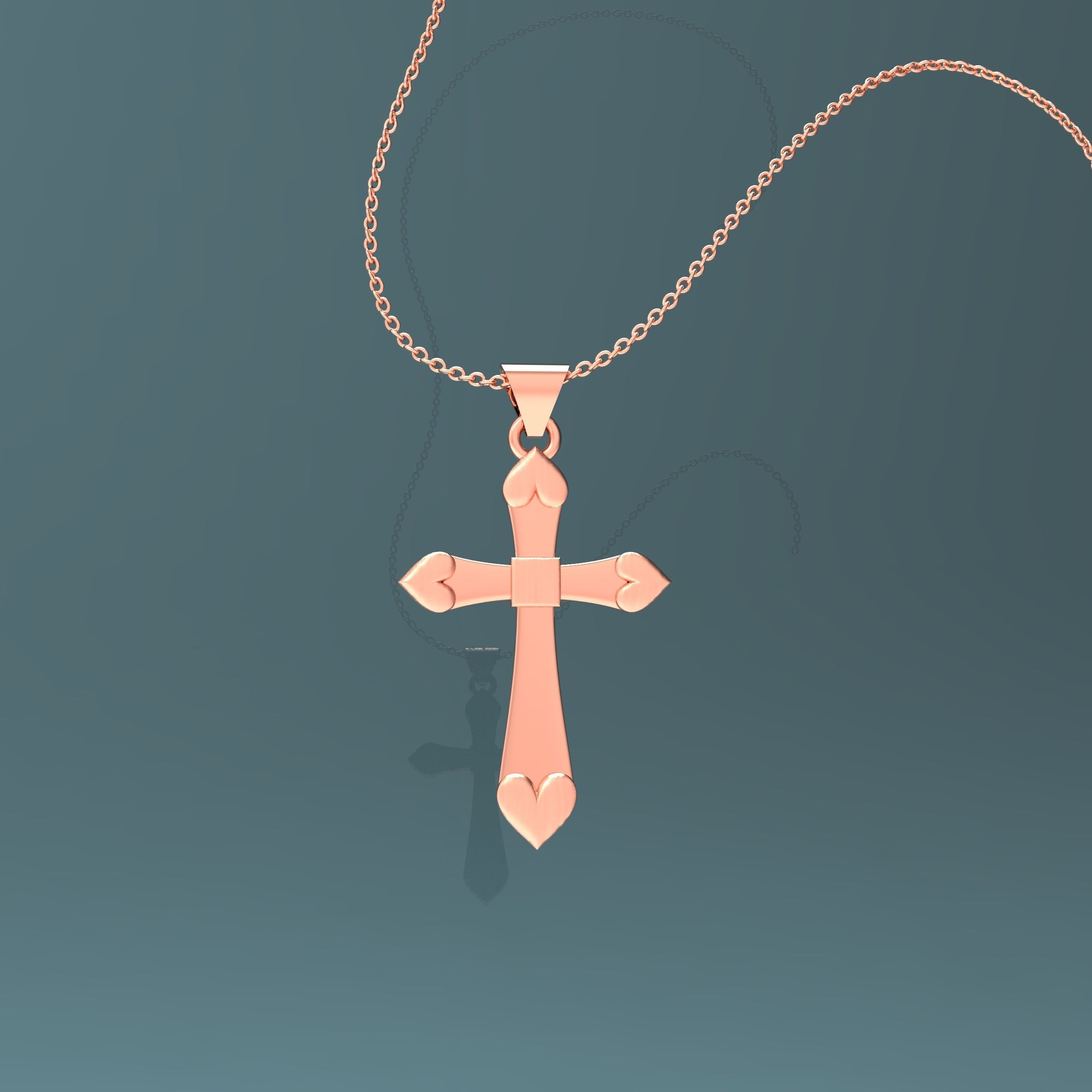 JESUS CROSS PENDANTS 5 in 1 3D print model_2