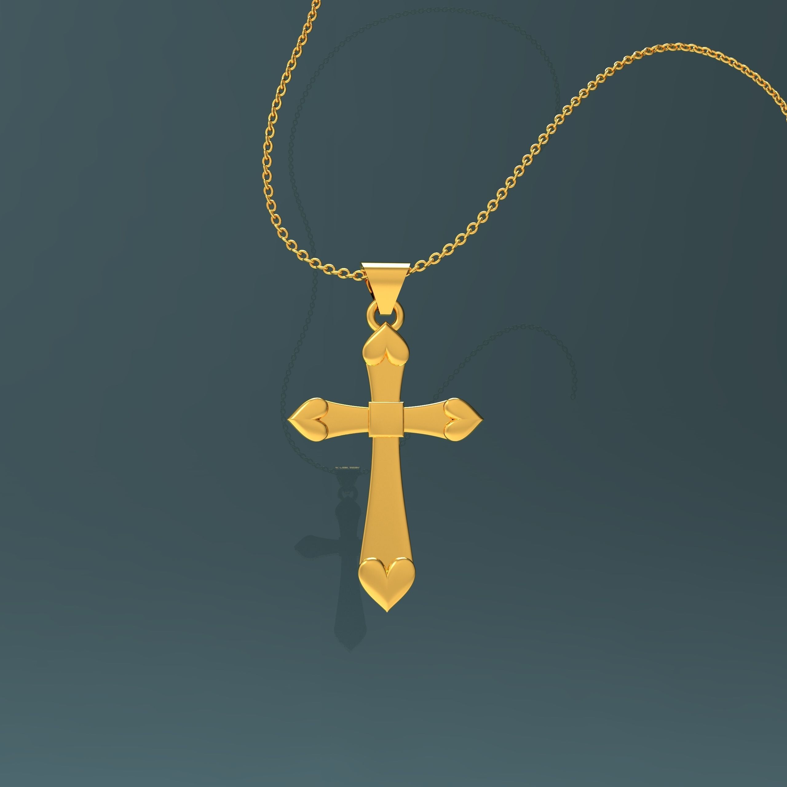 JESUS CROSS PENDANTS 5 in 1 3D print model_6