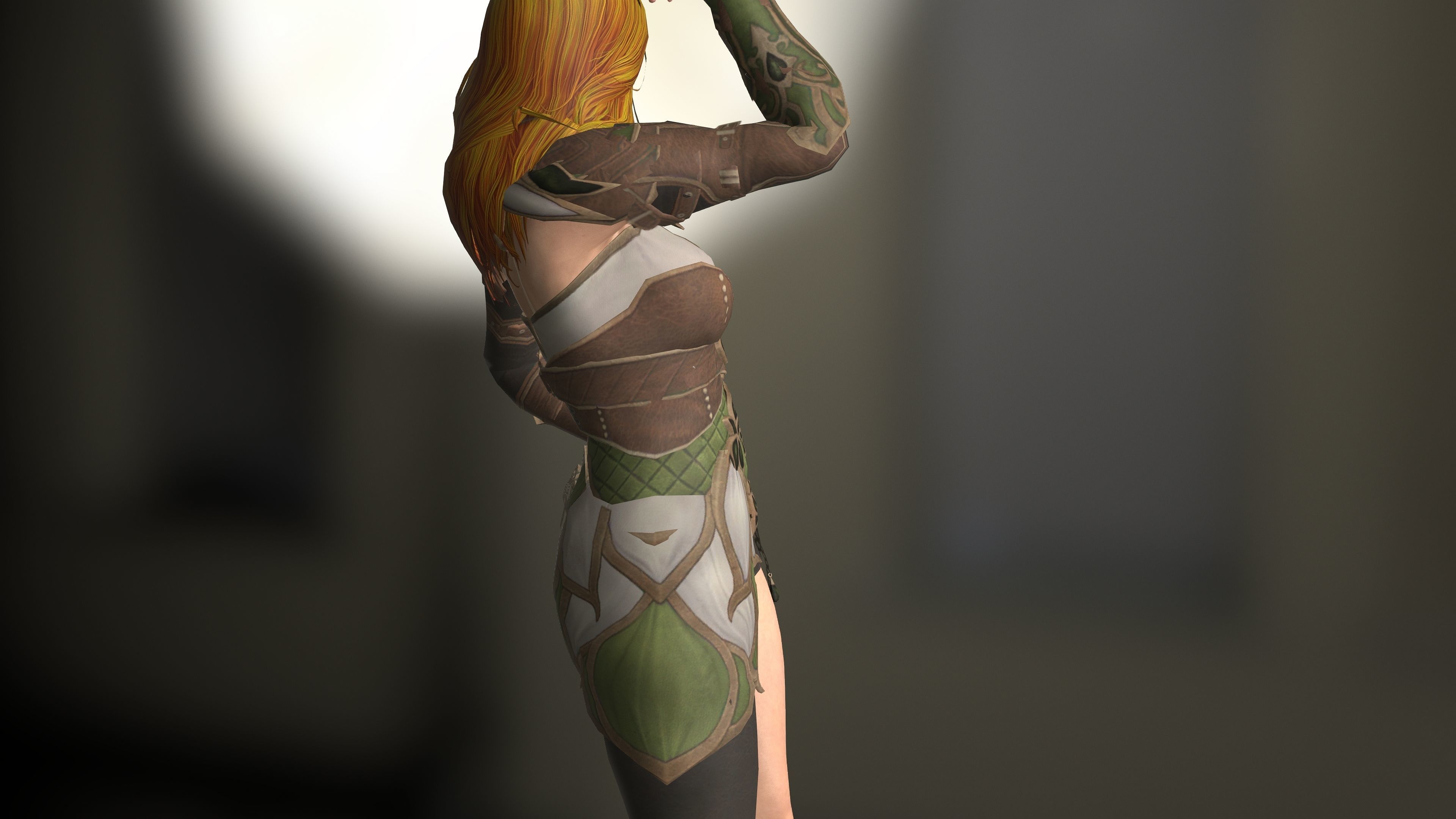 Warior woman UnrealEngine ft Blender 3D model_5