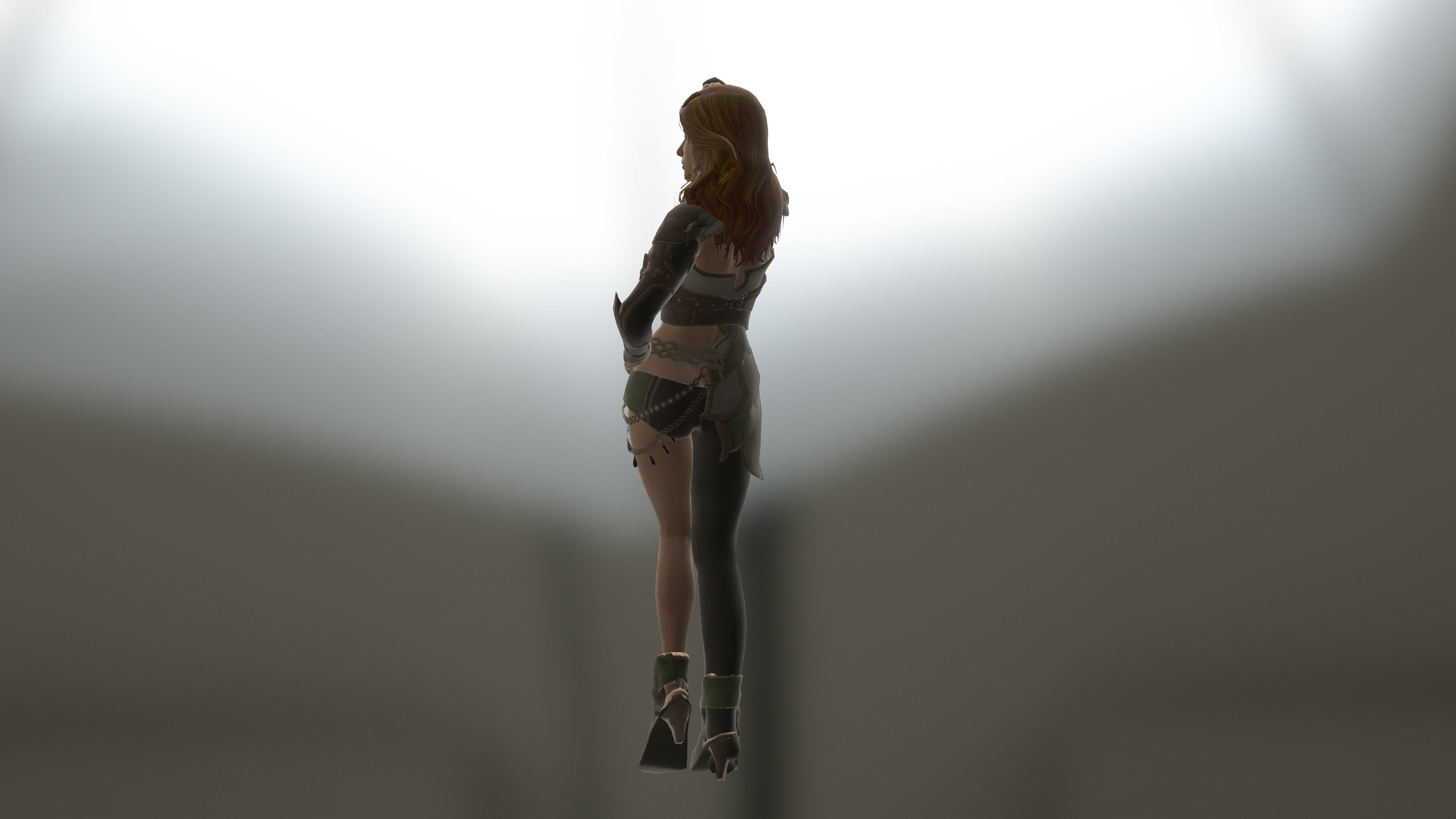 Warior woman UnrealEngine ft Blender 3D model_3