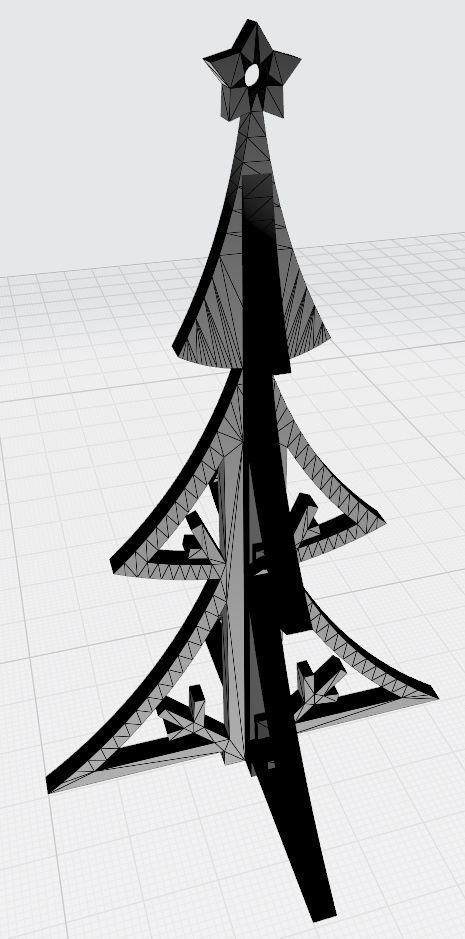 Christmas tree decoration 2 for 3D printing or laser cutting 3D print model_5