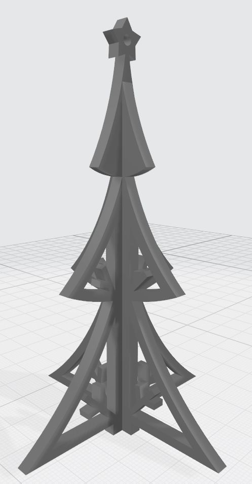 Christmas tree decoration 2 for 3D printing or laser cutting 3D print model_4