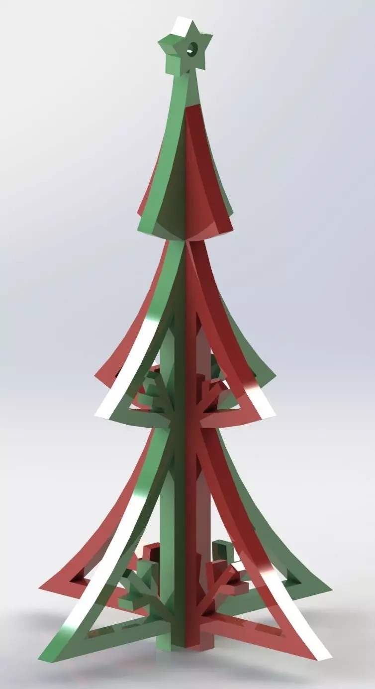 Christmas tree decoration 2 for 3D printing or laser cutting 3D print model_0