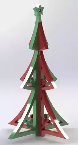 Christmas tree decoration 2 for 3D printing or laser cutting 3D print model