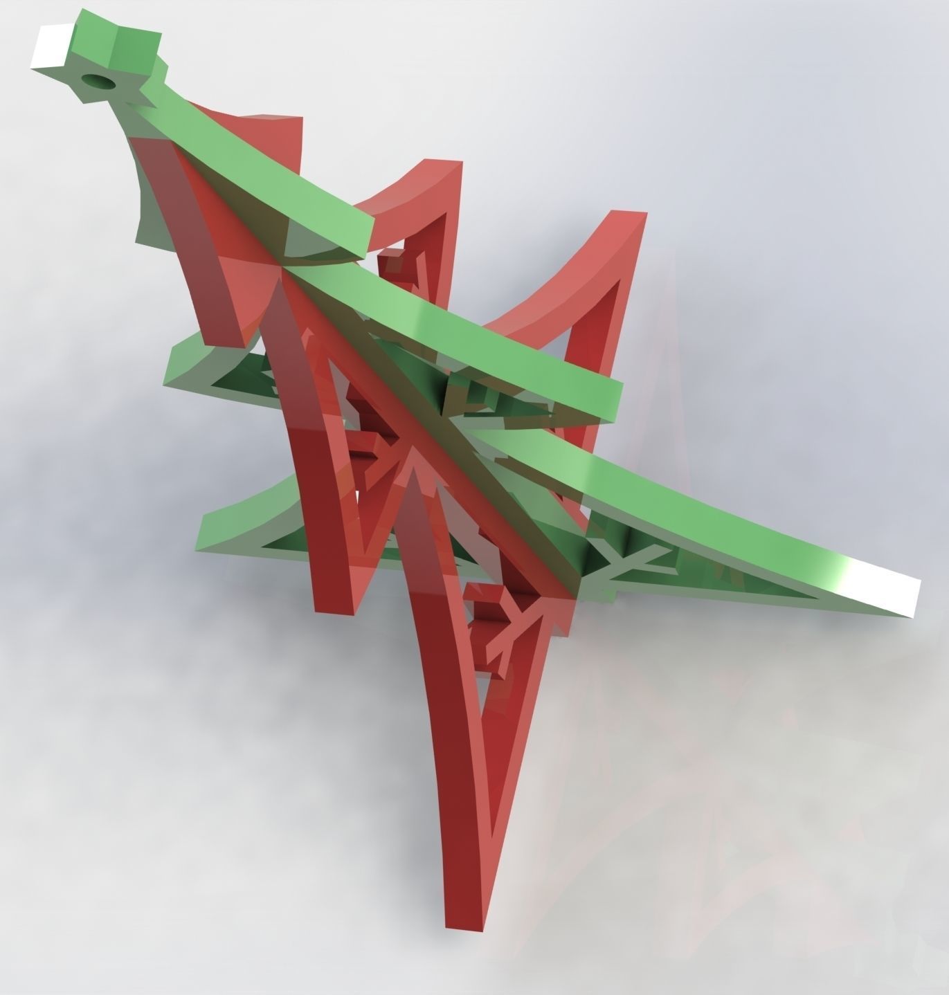 Christmas tree decoration 2 for 3D printing or laser cutting 3D print model_2