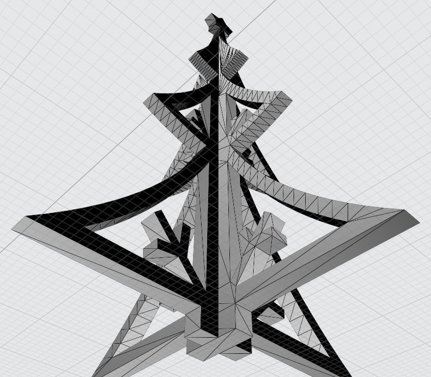Christmas tree decoration 2 for 3D printing or laser cutting 3D print model_6