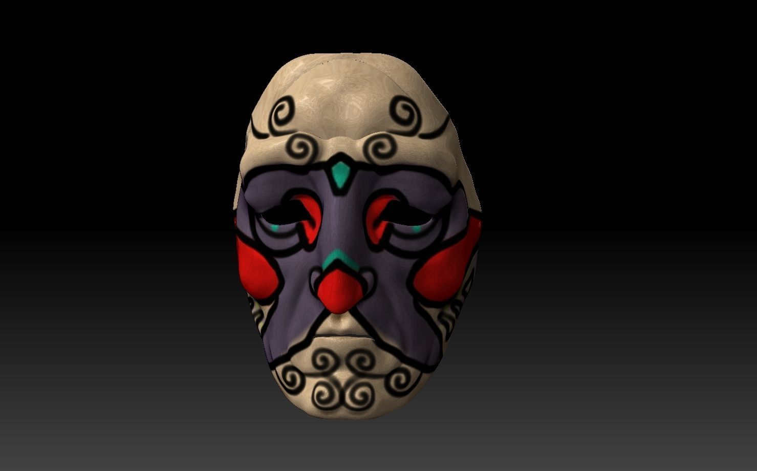 Printable mask 1 3D print model_3