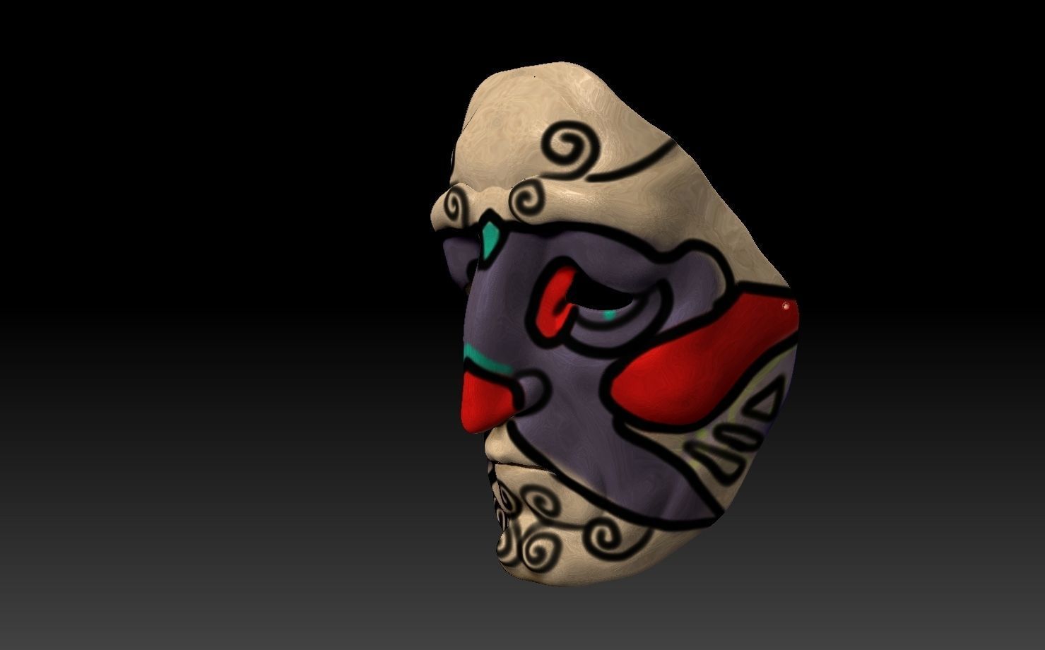 Printable mask 1 3D print model_21