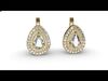 pear earrings  3D print model_1