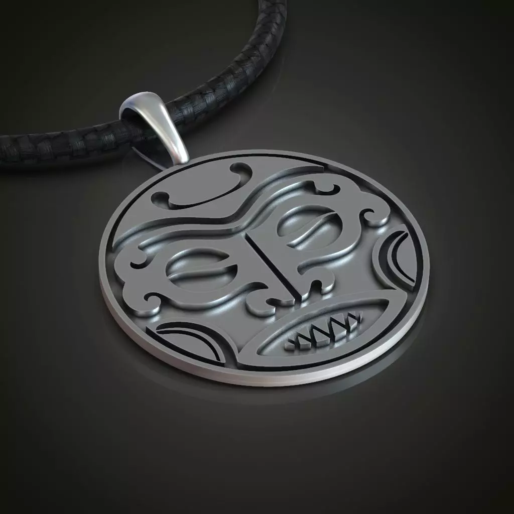 Polynesian mask pendant Free 3D print model