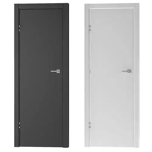 Modern white and black minimalistic doors