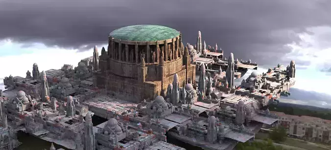 Naboo Inspired Dome 4 with city