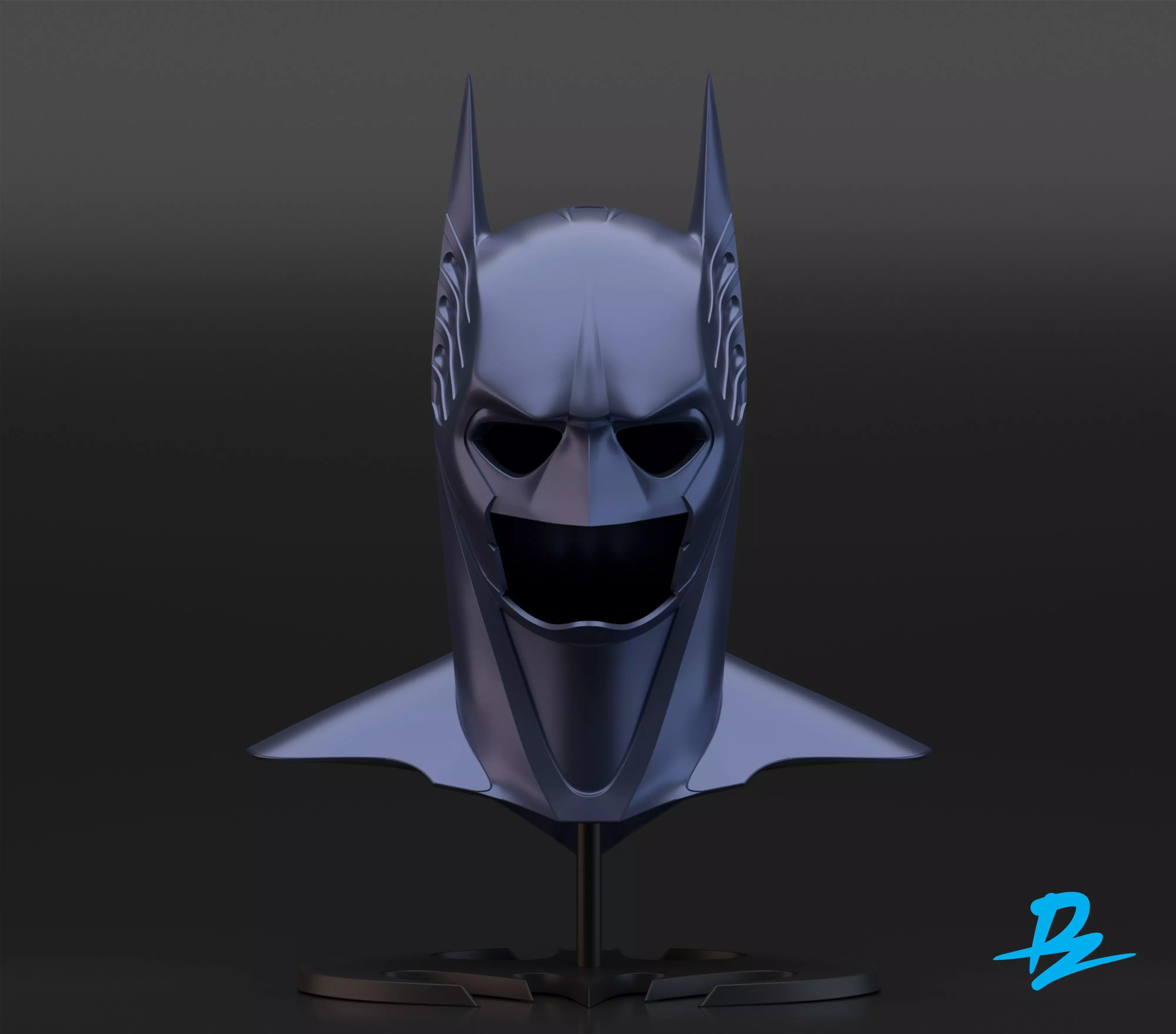 batman cowl sonar 3D print model_0