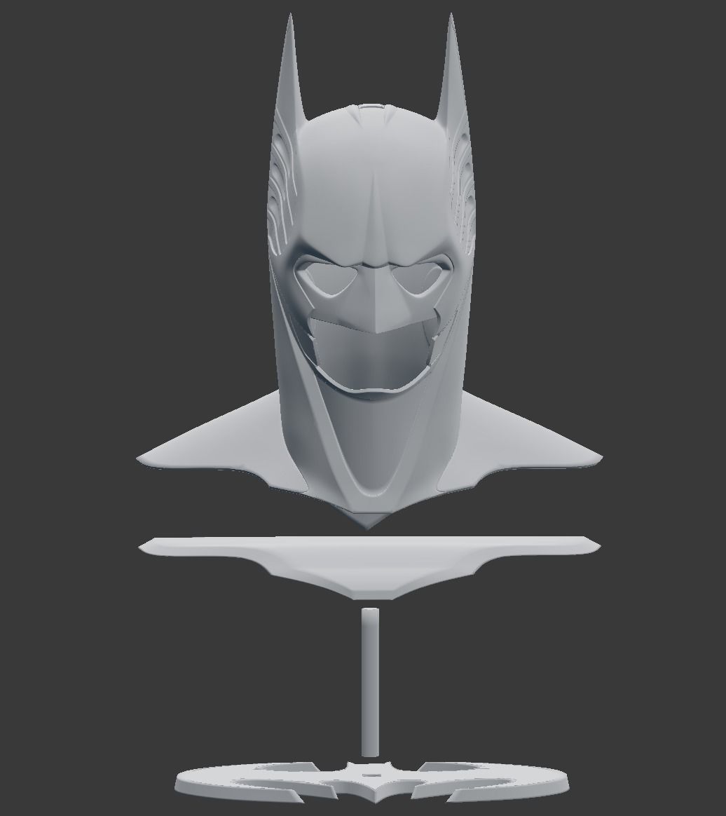 batman cowl sonar 3D print model_4