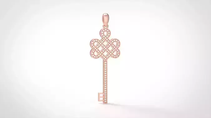 Model 503 Love Key Ethnic Diamond Pendant