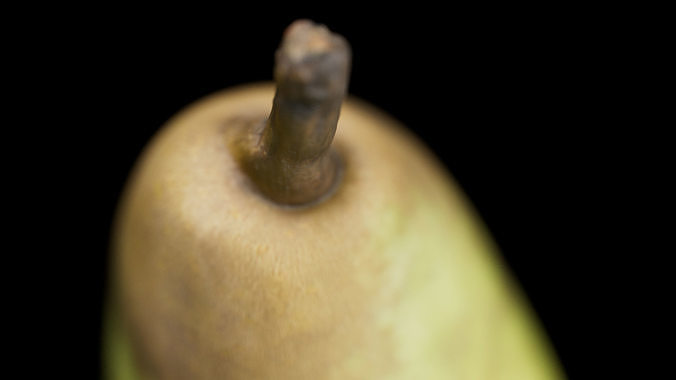 Pear - Green Low-poly 3D model 7