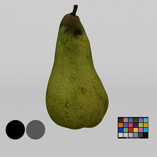 Pear - Green Low-poly 3D model 2