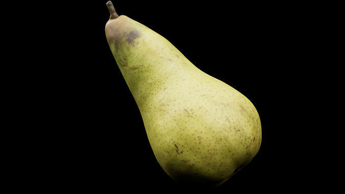 Pear - Green Low-poly 3D model 5