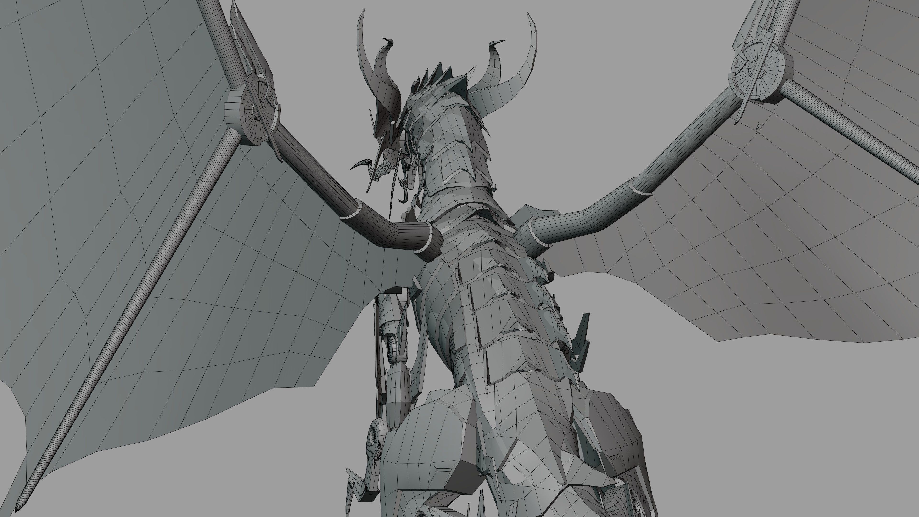 Predaking Transformers Prime Mecha Dragon Rig 3D model_19