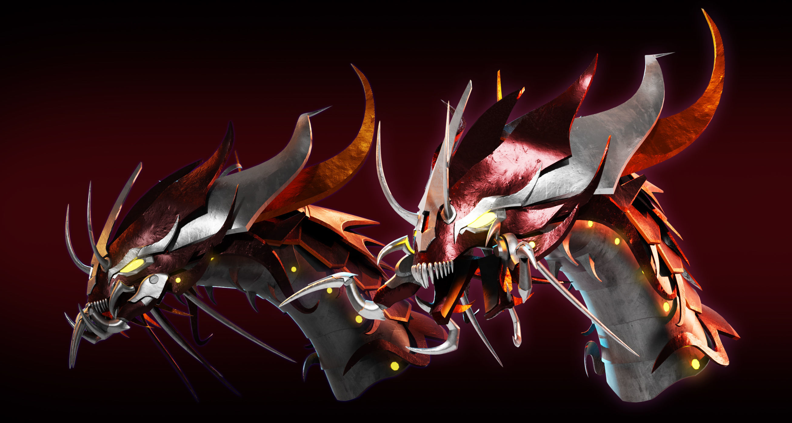 Predaking Transformers Prime Mecha Dragon Rig 3D model_11