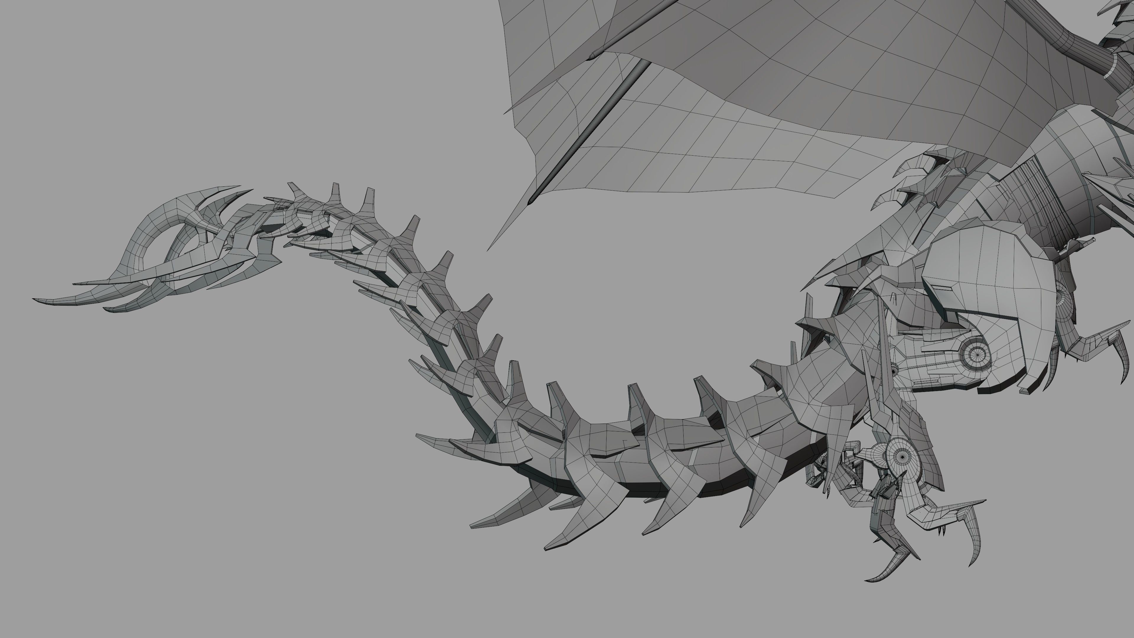 Predaking Transformers Prime Mecha Dragon Rig 3D model_17