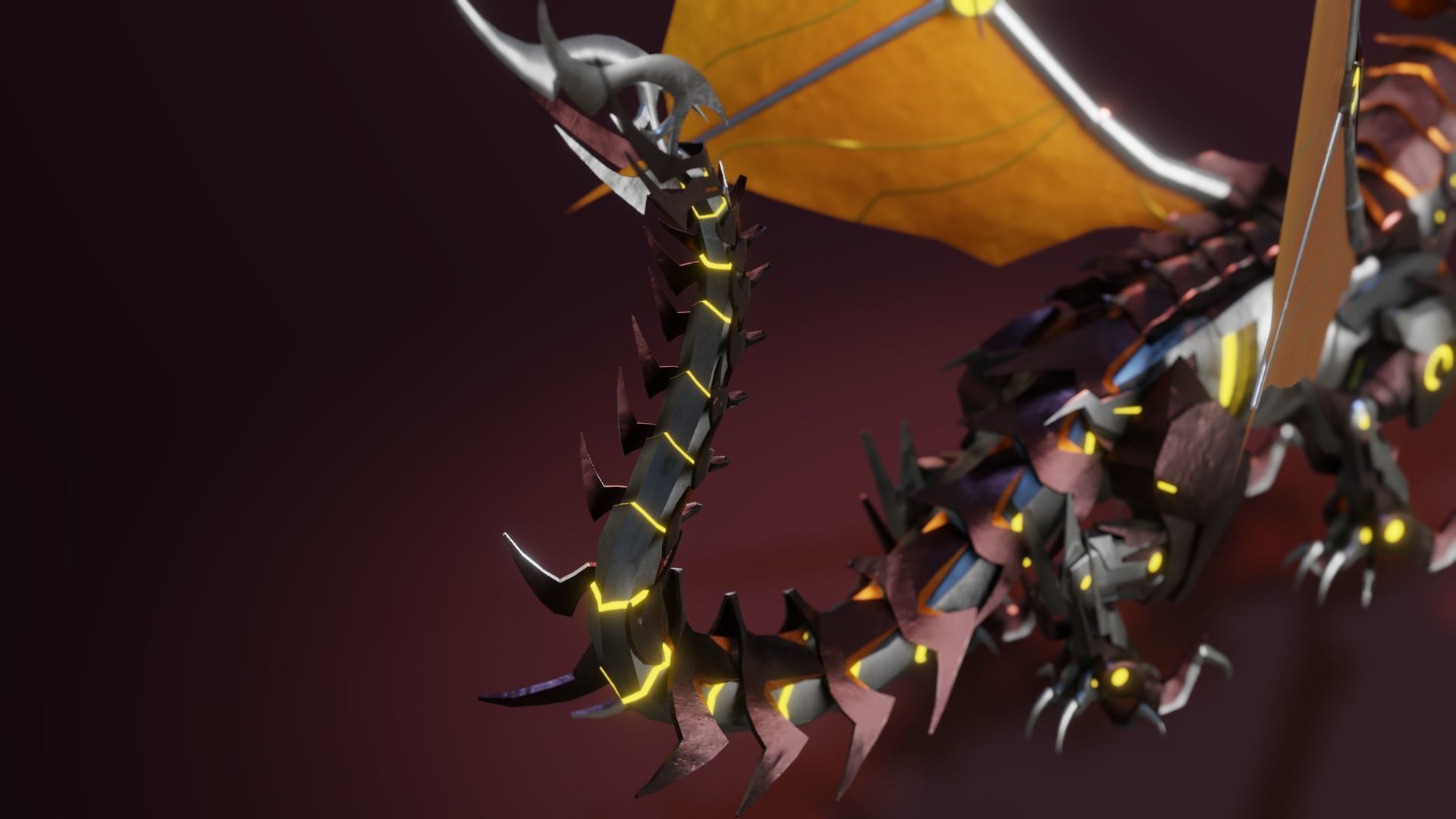 Predaking Transformers Prime Mecha Dragon Rig 3D model_8