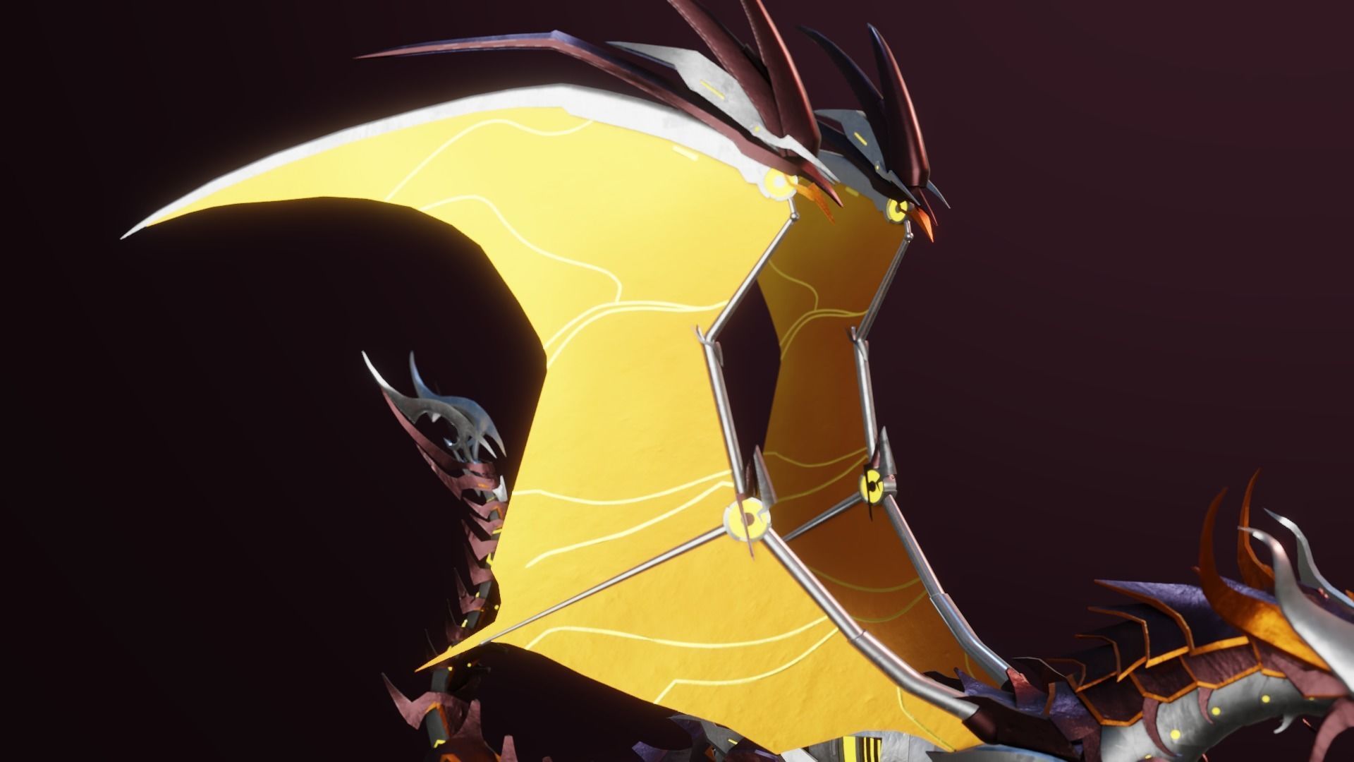 Predaking Transformers Prime Mecha Dragon Rig 3D model_9