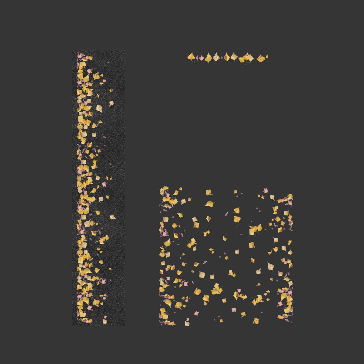 Autumn yellow leaves 2 3D model_7