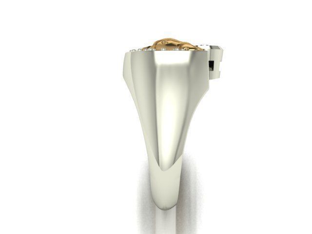 Horseshoe ring 3D print model_4