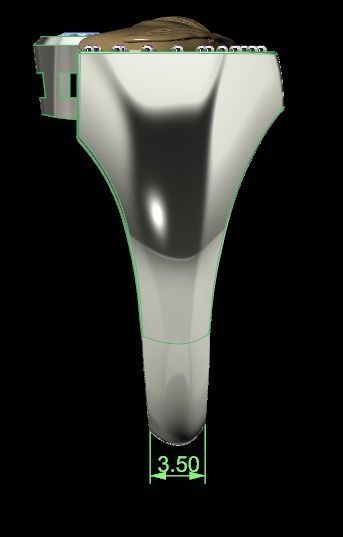 Horseshoe ring 3D print model_8