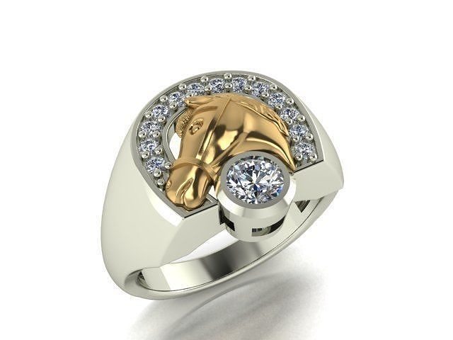 Horseshoe ring 3D print model
