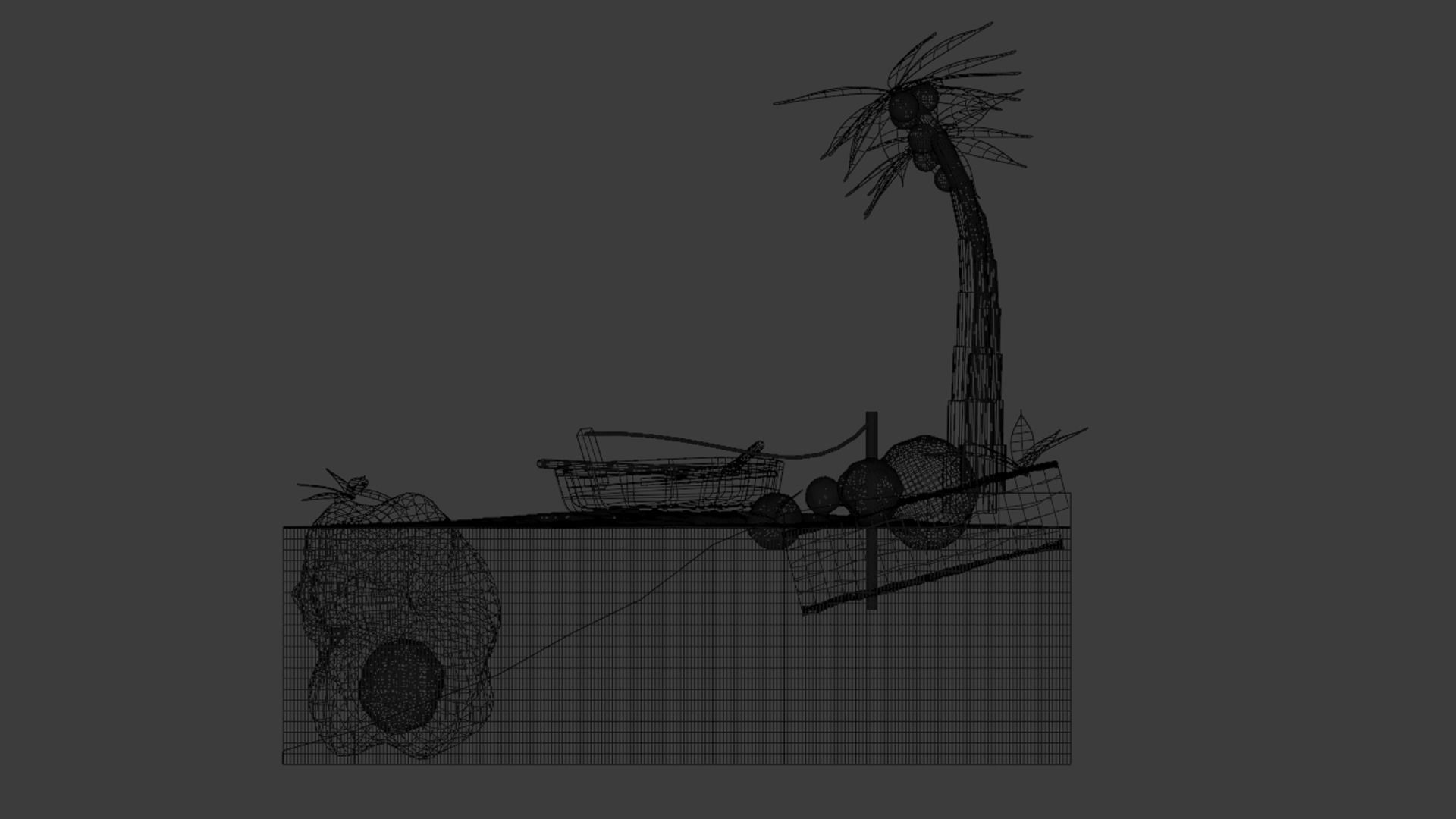 A boat in the tropics tied to the shore 3D model_5