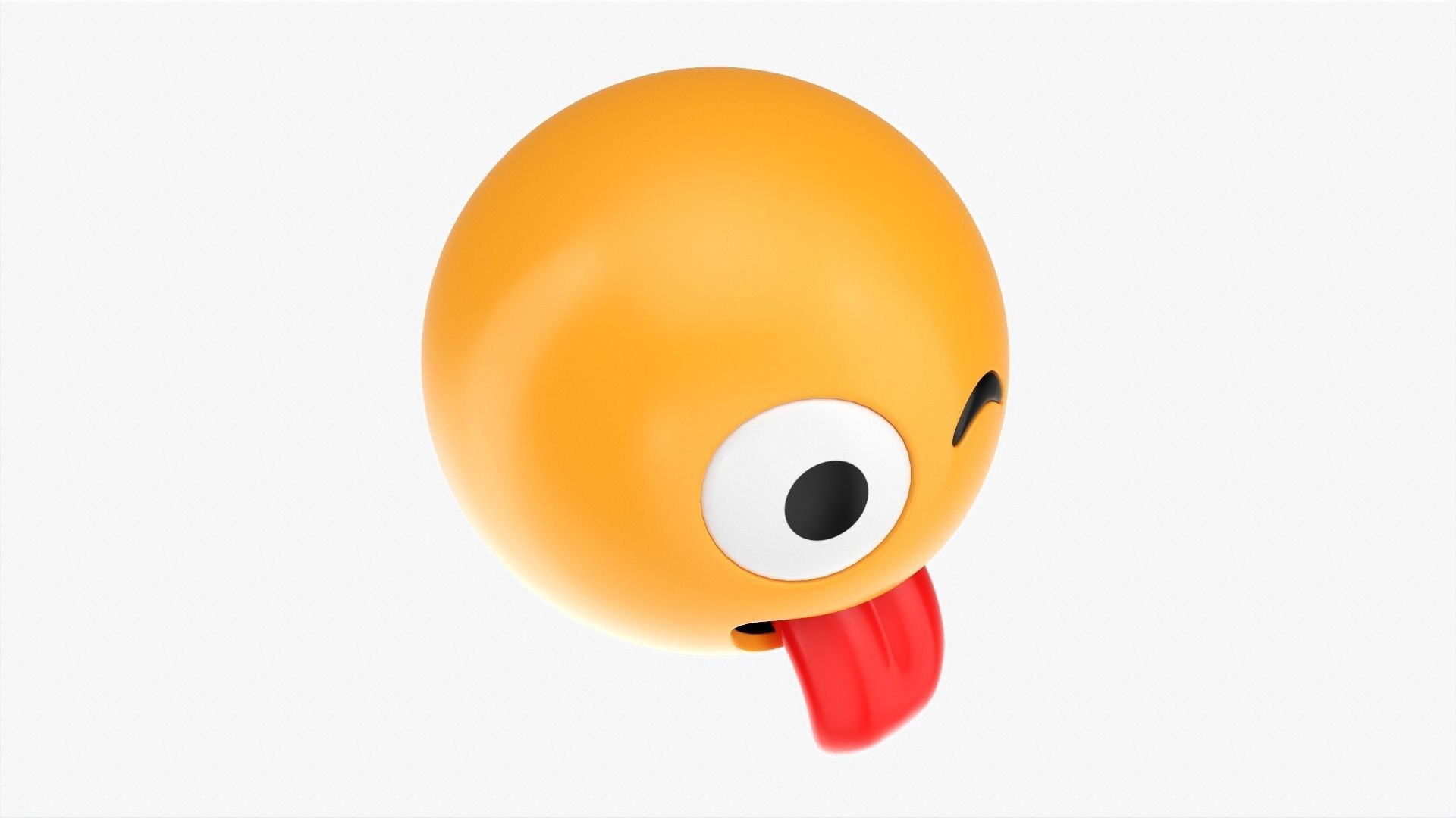 Emoji 006 Stuck-out tongue and winking eye 3D model_3