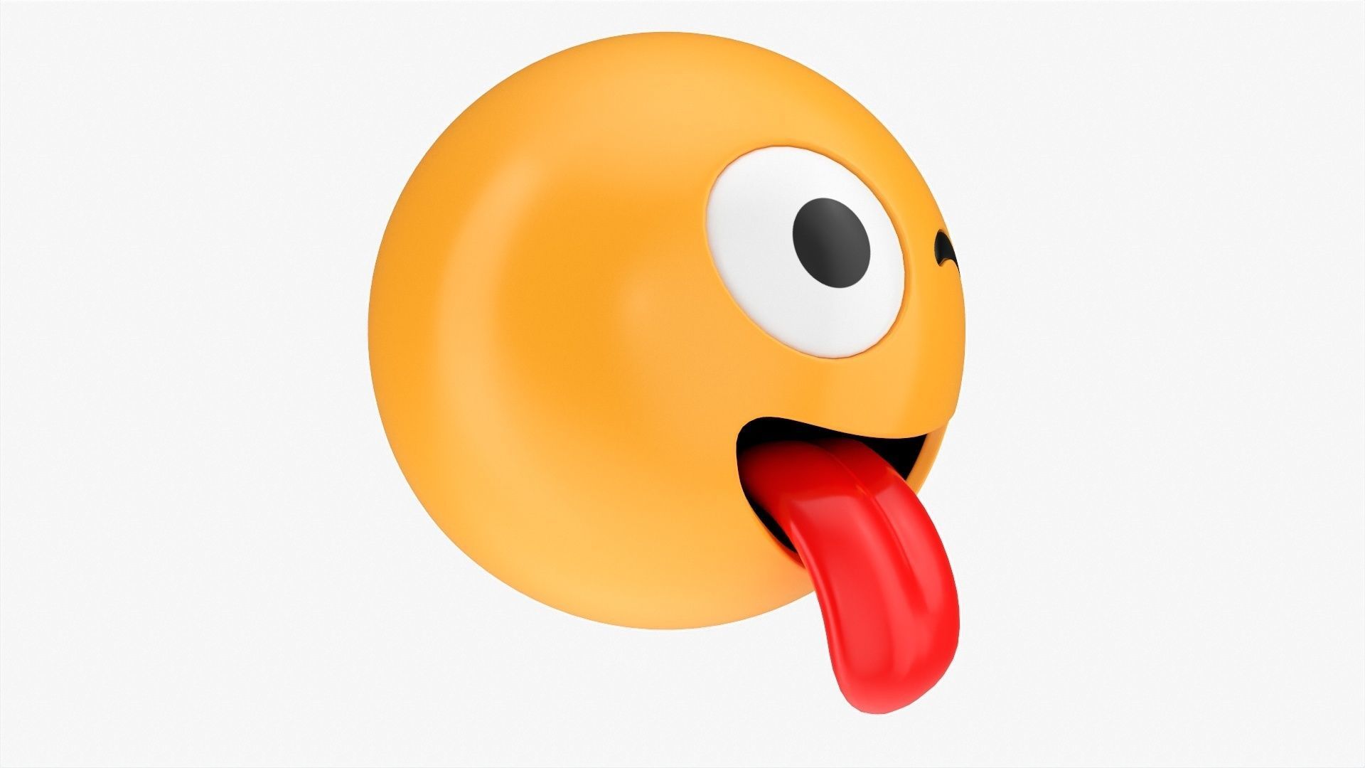Emoji 006 Stuck-out tongue and winking eye 3D model_1