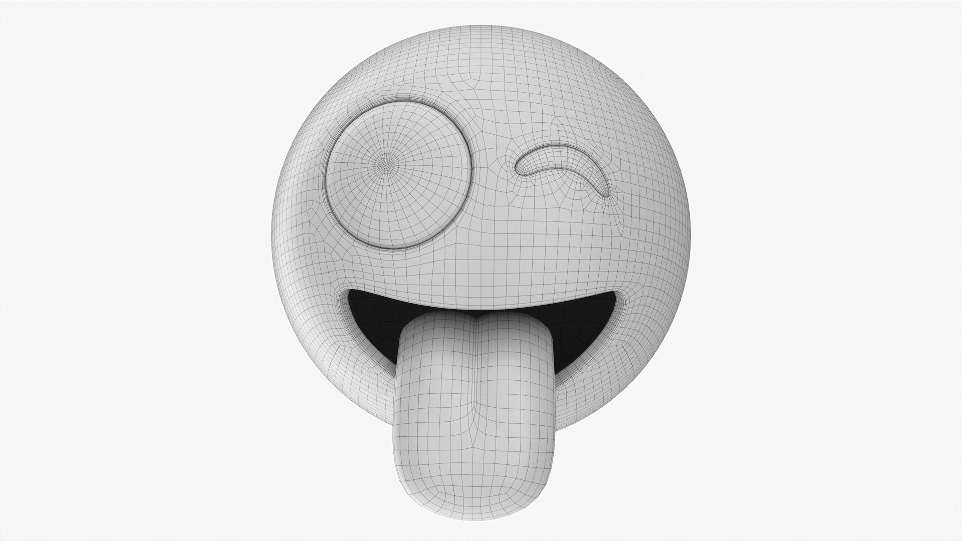 Emoji 006 Stuck-out tongue and winking eye 3D model_5