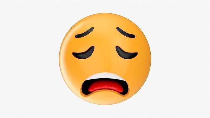 Emoji 007 Weary 3D model