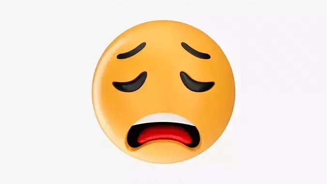 Emoji 007 Weary 3D model