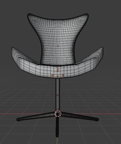 Chair 5 leather 3D model_2