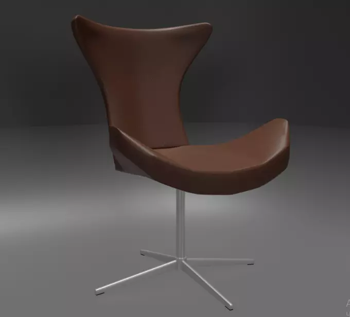 Chair 5 leather 3D model_0