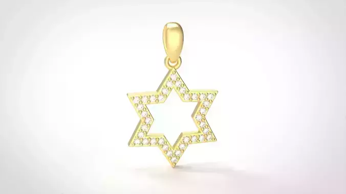 Model 506 Davud Star Diamond Pendant