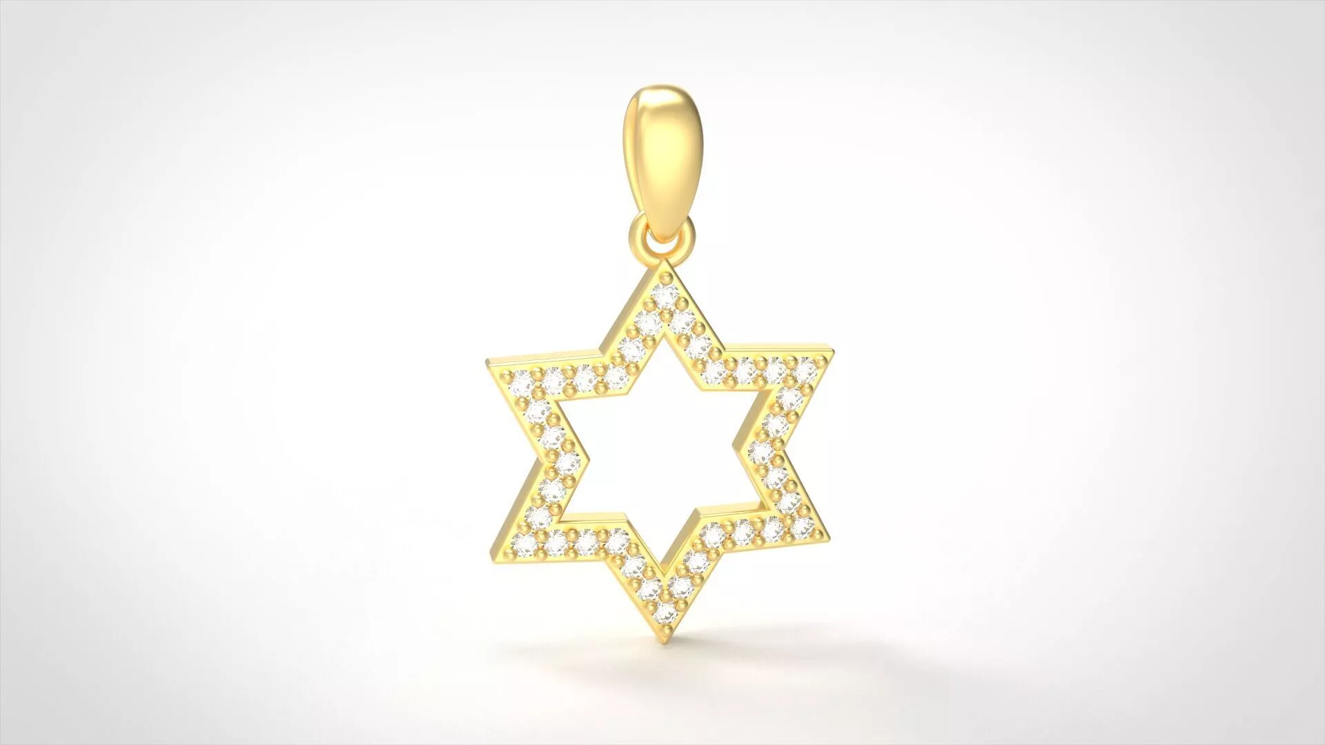 Model 506 Davud Star Diamond Pendant 3D print model