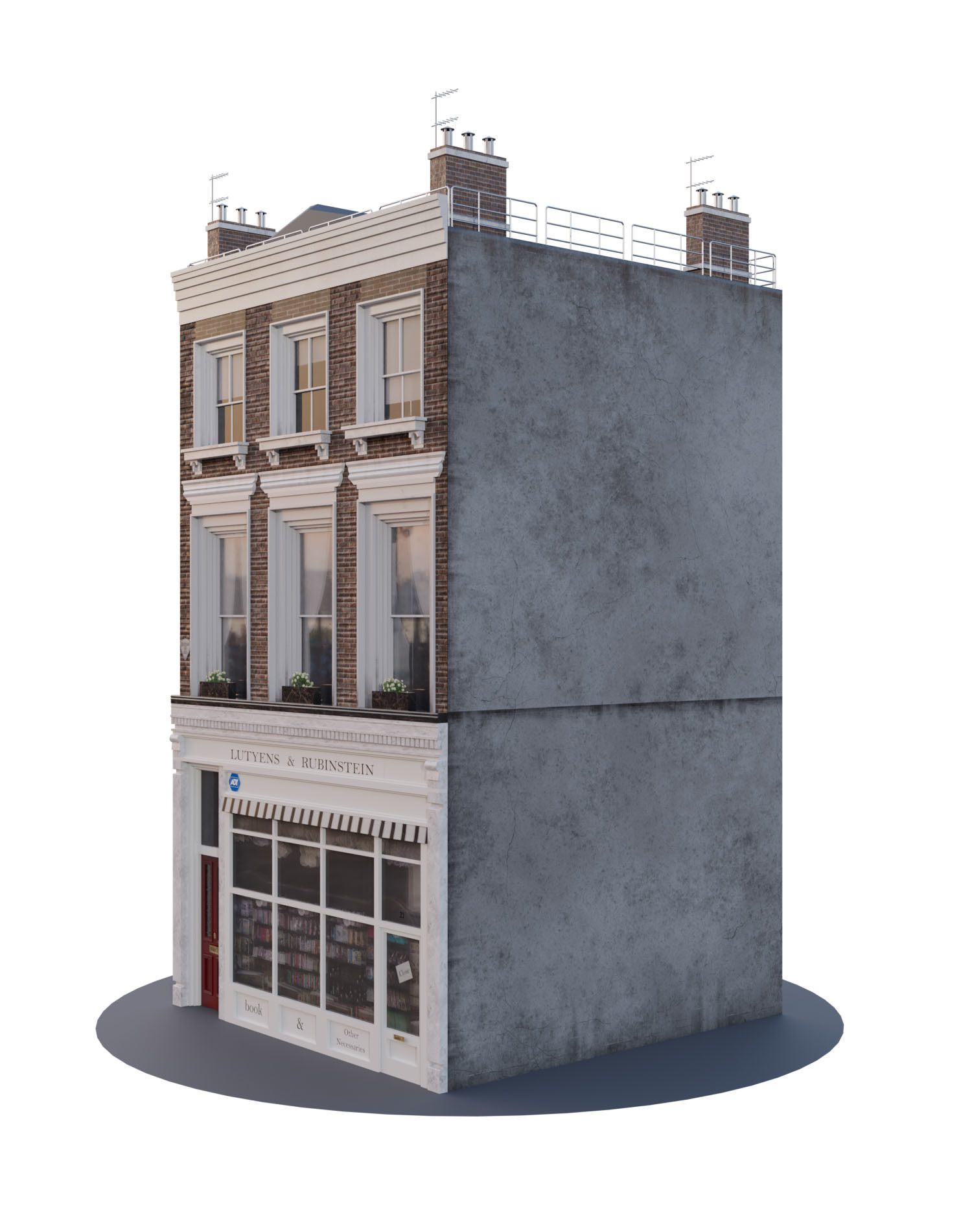 Building asset3 Low-poly 3D model_4